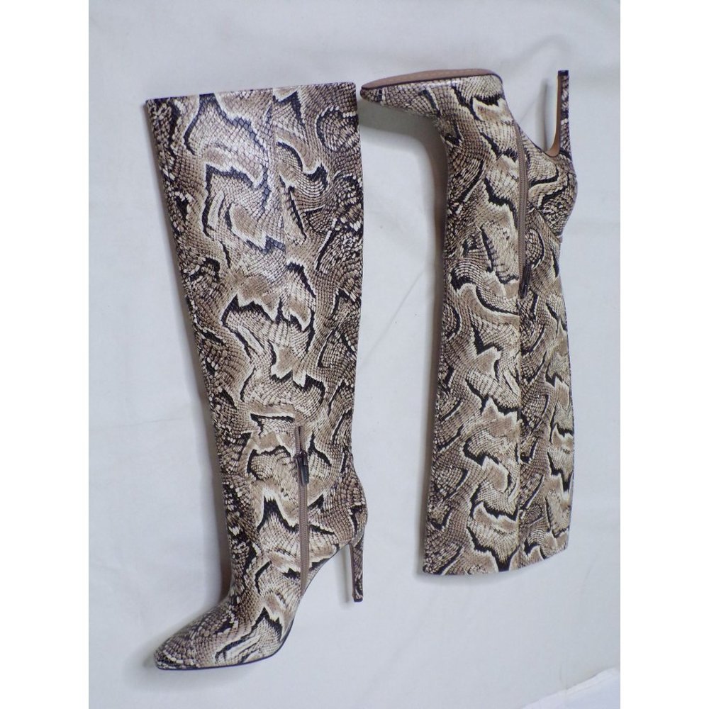 VINCE CAMUTO Fendels Knee High Crocodile Boot Multi Taupe 7 NEW - Picture 11 of 13